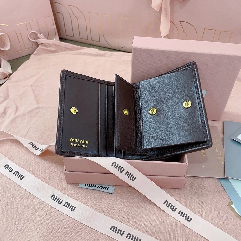 Miu Miu Small matelass¨¦ nappa leather wallets 5MV204 11.5X8cm,Miu Miu Wallets