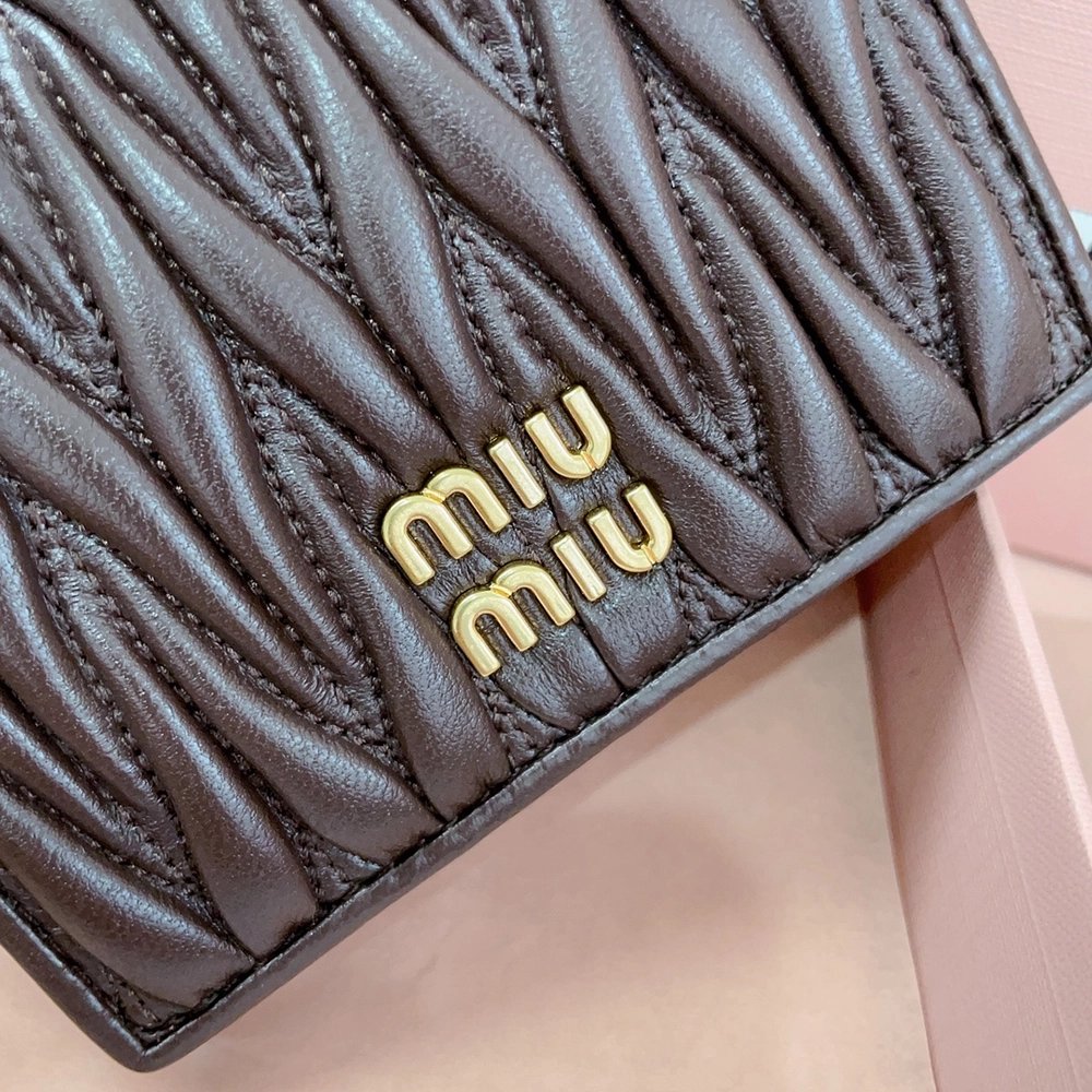Miu Miu Small matelass¨¦ nappa leather wallets 5MV204 11.5X8cm,Miu Miu Wallets