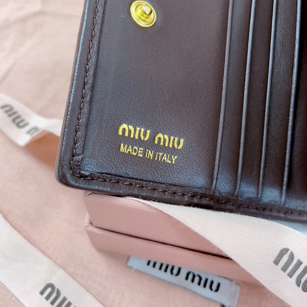 Miu Miu Small matelass¨¦ nappa leather wallets 5MV204 11.5X8cm,Miu Miu Wallets