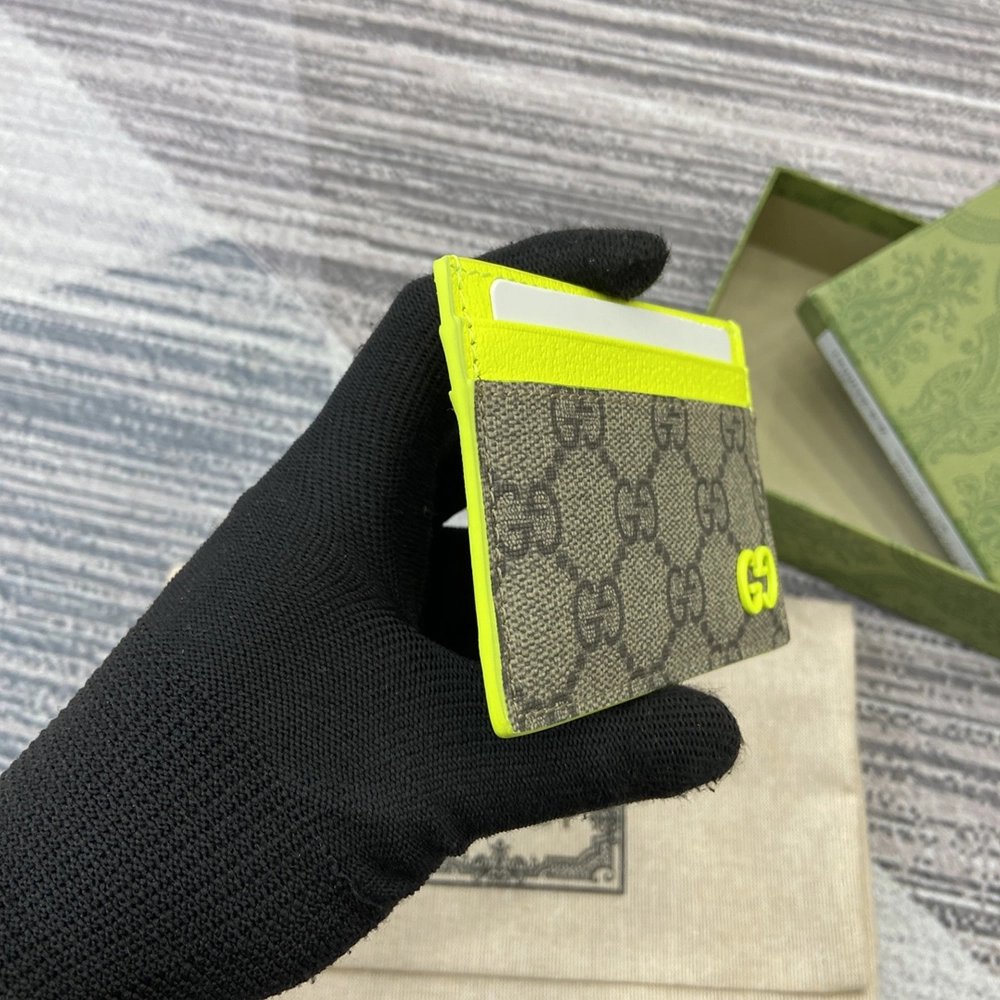 Gucci Bi-color GG card case 768248 11X7cm,Gucci Bags