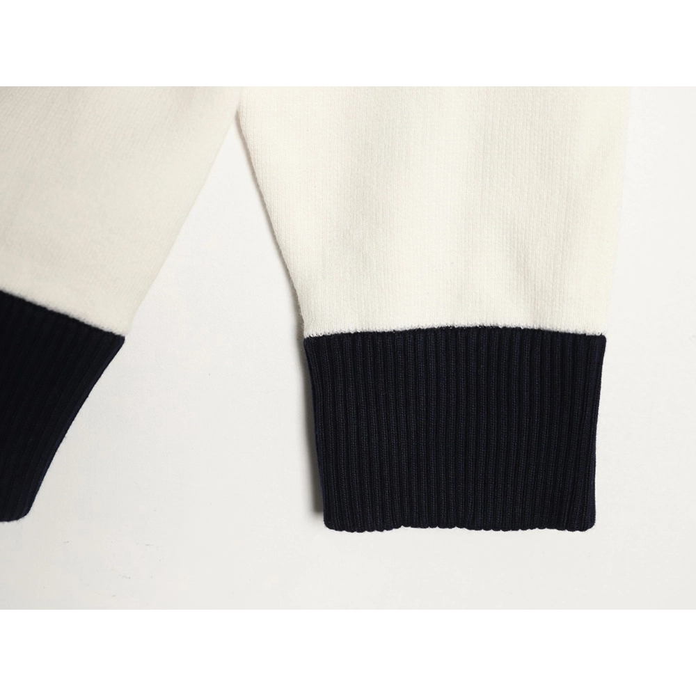 Louis Vuitton stand-collar striped color-blocked zip-up knit cardigan TSK1,Louis Vuitton