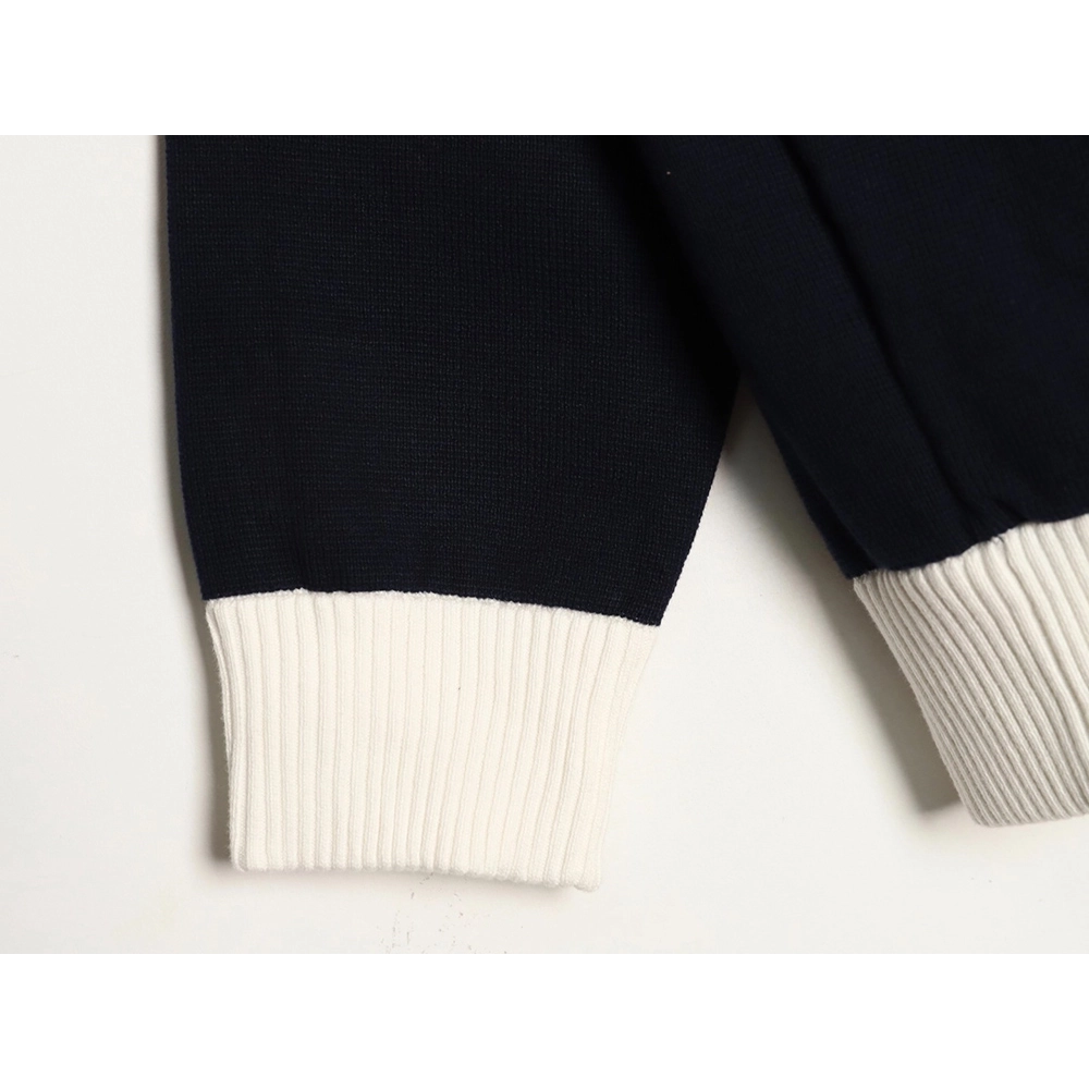 Louis Vuitton stand-collar striped color-blocked zip-up knit cardigan,Louis Vuitton