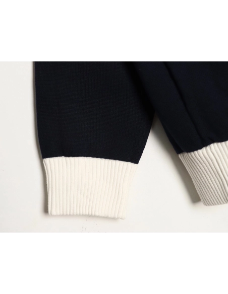 Louis Vuitton stand-collar striped color-blocked zip-up knit cardigan,Louis Vuitton