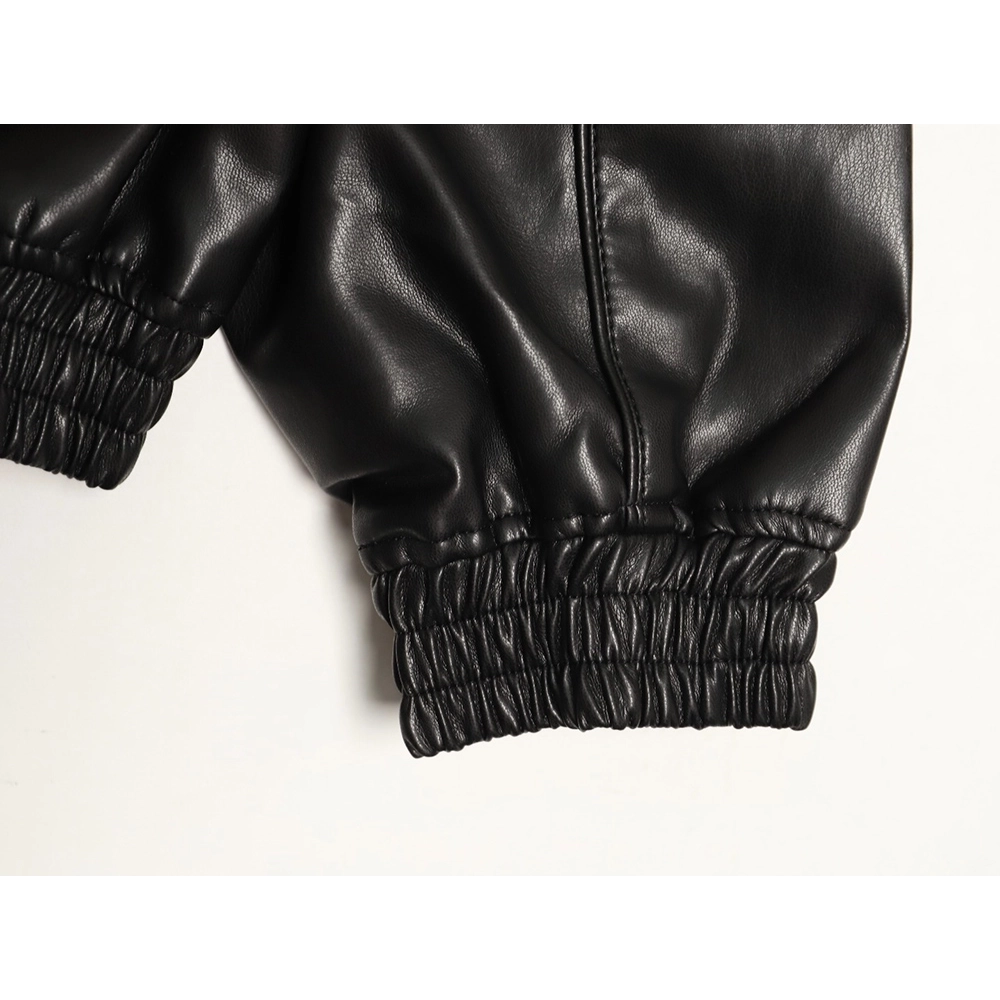 Supreme Umbro Embroidered Logo Zippered Leather Jacket TSK1,Supreme