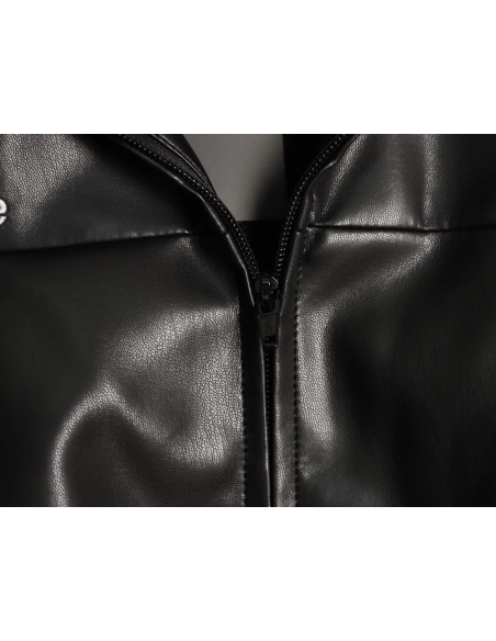 Supreme Umbro Embroidered Logo Zippered Leather Jacket TSK1,Supreme