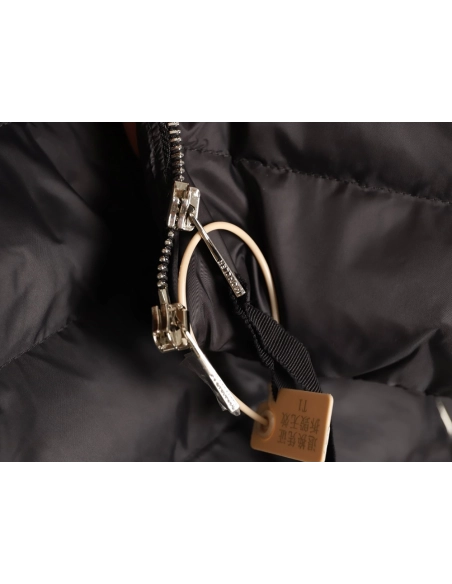 Moncler patchwork knit stand collar lightweight down jacket,Moncler