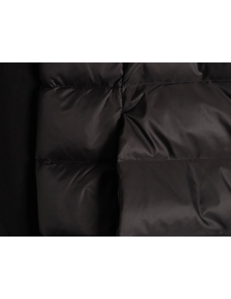 Moncler patchwork knit stand collar lightweight down jacket,Moncler