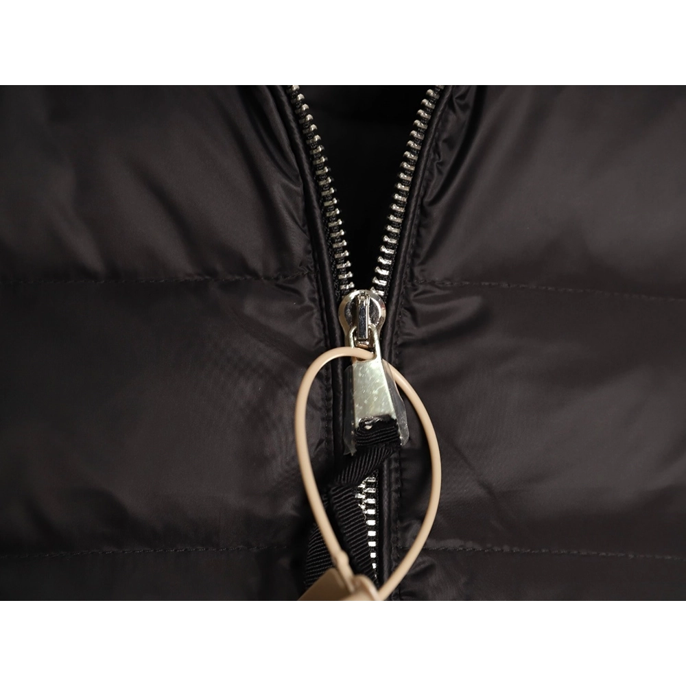 Moncler patchwork knit stand collar lightweight down jacket,Moncler