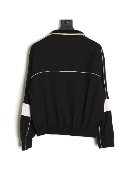 Saint Laurent Paris Striped Stand Collar Jacket,Saint Laurent