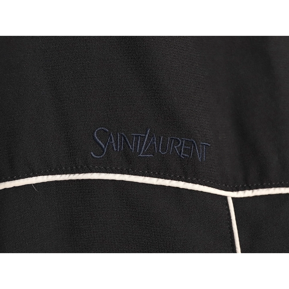 Saint Laurent Paris Striped Stand Collar Jacket,Saint Laurent