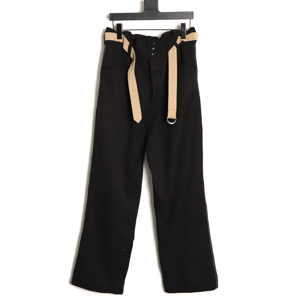 Maison Margiela belt topstitching trousers,MAISON MARGIELA