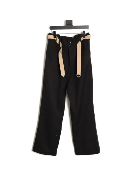 Maison Margiela belt topstitching trousers,MAISON MARGIELA
