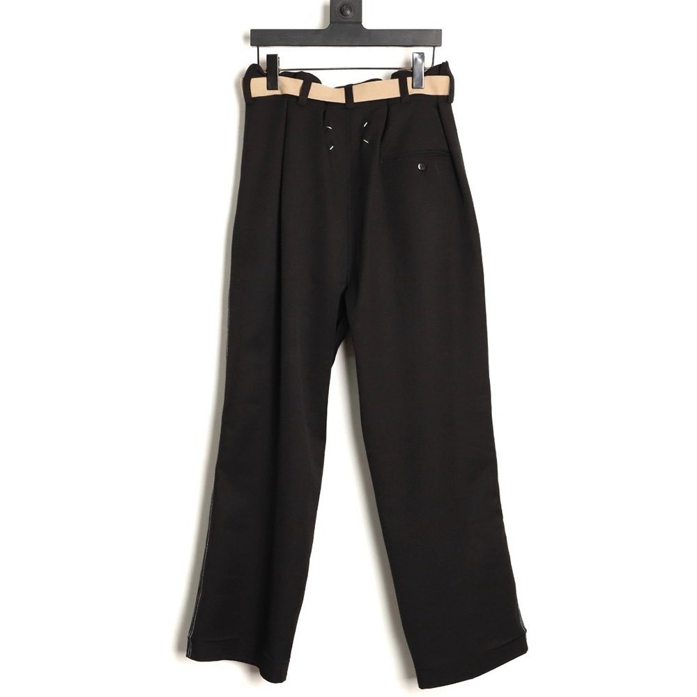 Maison Margiela belt topstitching trousers,MAISON MARGIELA