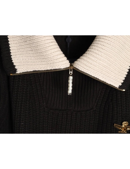 Louis Vuitton wool blend half-zip pullover knit sweater,Louis Vuitton