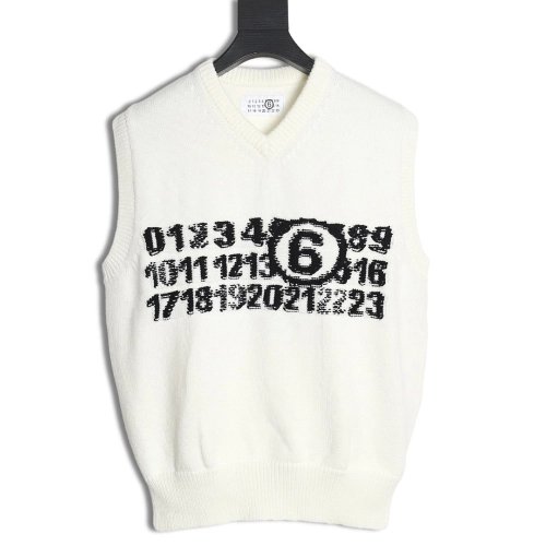 Maison Margiela Intarsia Knit Vest,MAISON MARGIELA