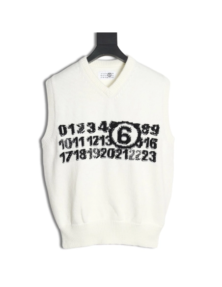 Maison Margiela Intarsia Knit Vest,MAISON MARGIELA
