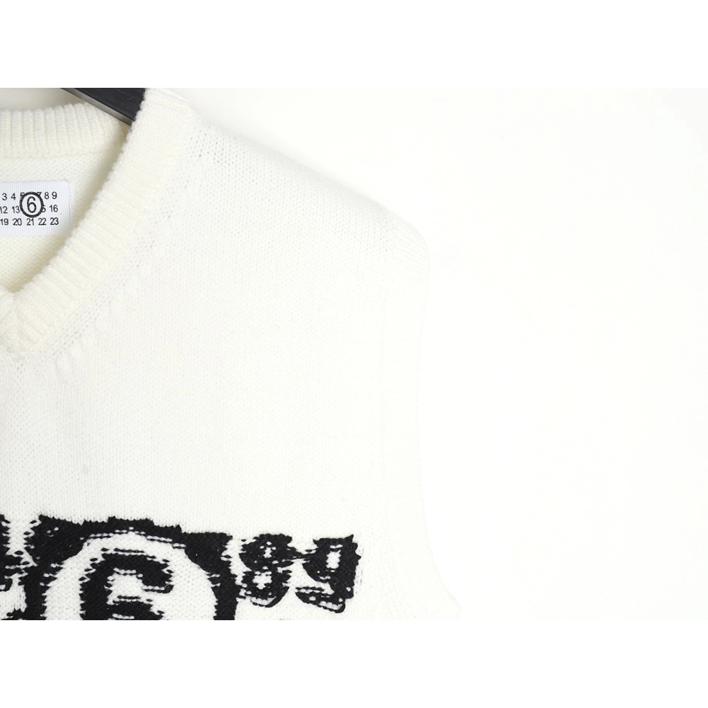 Maison Margiela Intarsia Knit Vest,MAISON MARGIELA