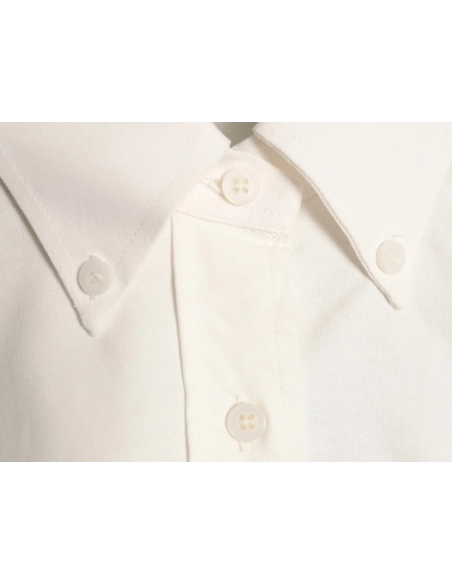 Prada round logo embroidered long-sleeved shirt,Prada