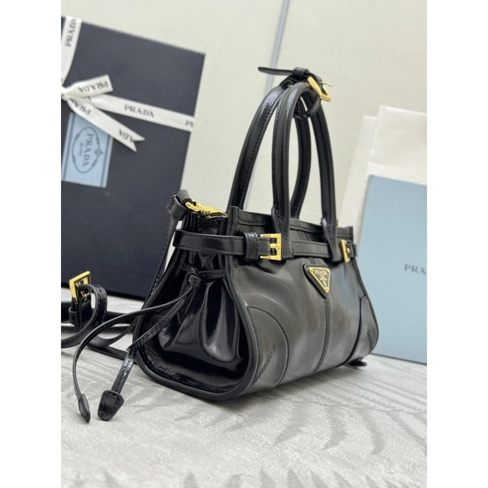 Prada Bonnie leather mini handbags 1BA486 23.5X12X9cm,Prada Bags