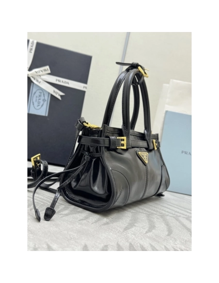 Prada Bonnie leather mini handbags 1BA486 23.5X12X9cm,Prada Bags