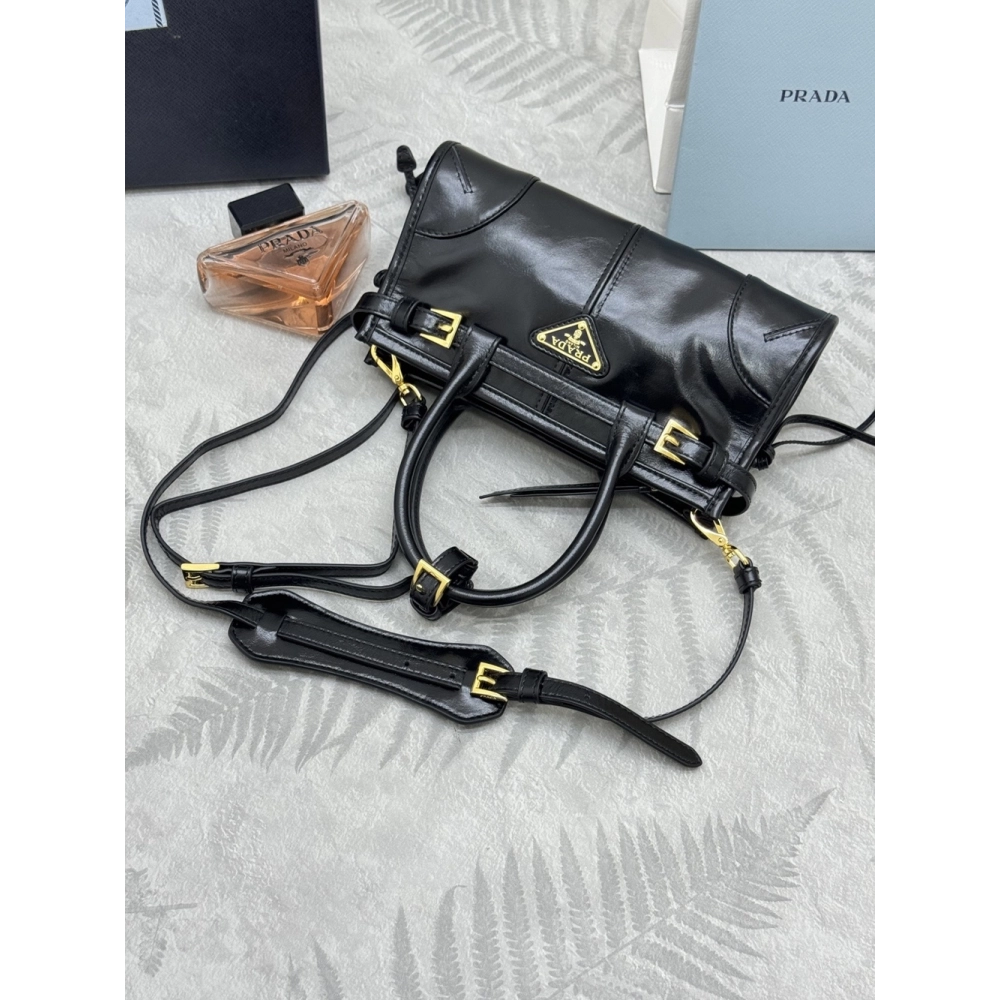 Prada Bonnie leather mini handbags 1BA486 23.5X12X9cm,Prada Bags
