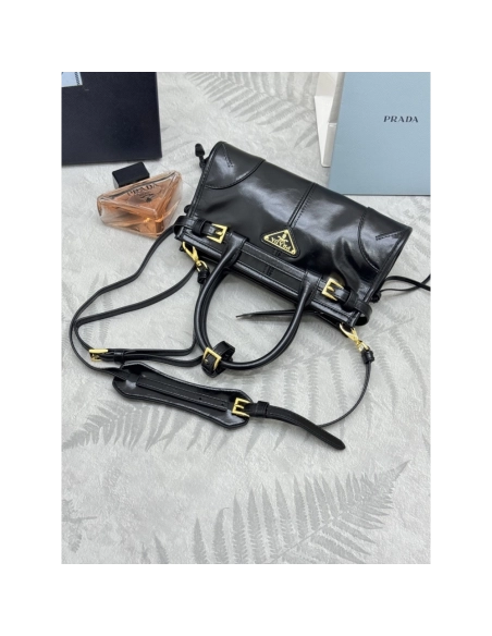 Prada Bonnie leather mini handbags 1BA486 23.5X12X9cm,Prada Bags