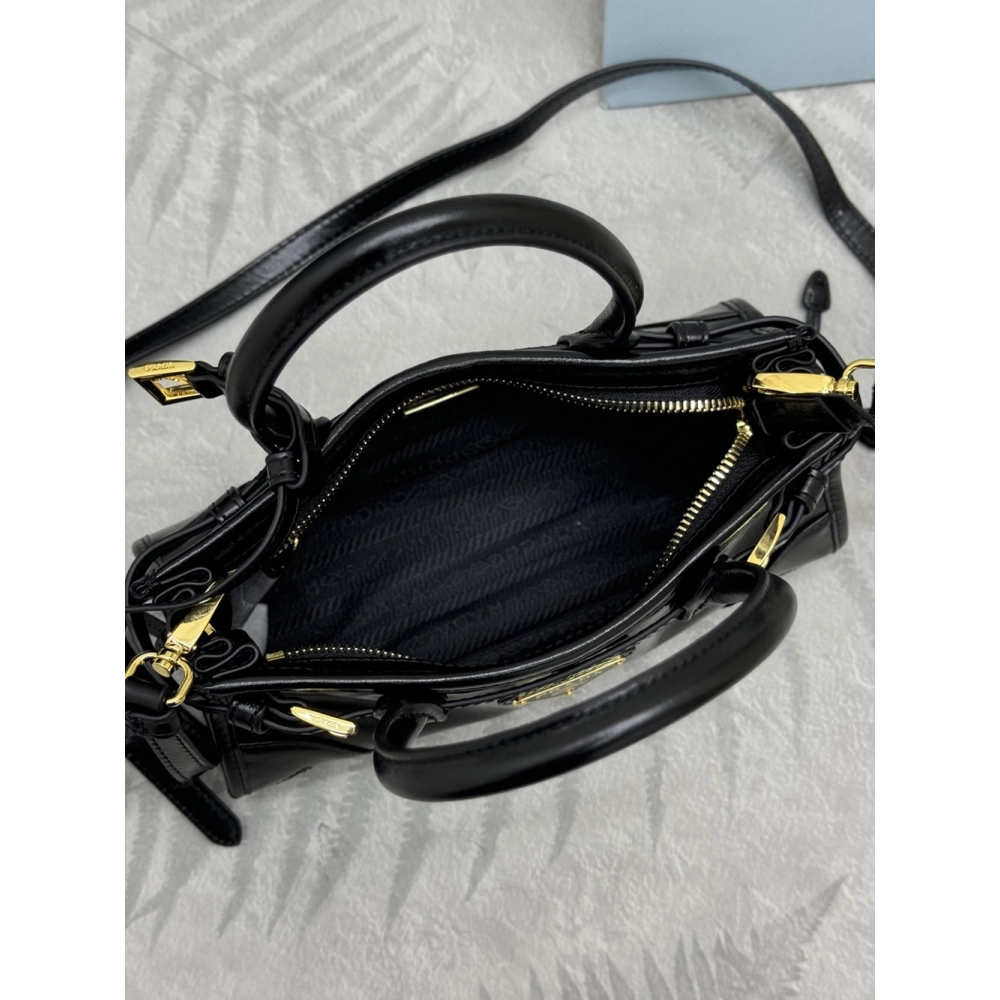Prada Bonnie leather mini handbags 1BA486 23.5X12X9cm,Prada Bags