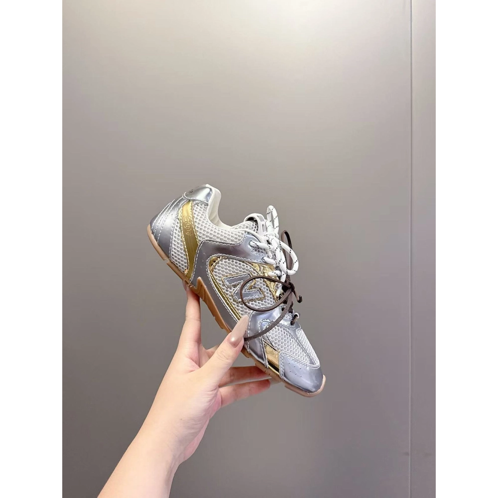 New Balance Miu Miu 530 SL metallic leather and mesh  sneakers,NEW BALANCE Shoes