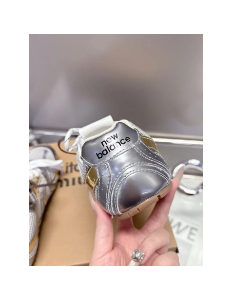 New Balance Miu Miu 530 SL metallic leather and mesh  sneakers,NEW BALANCE Shoes