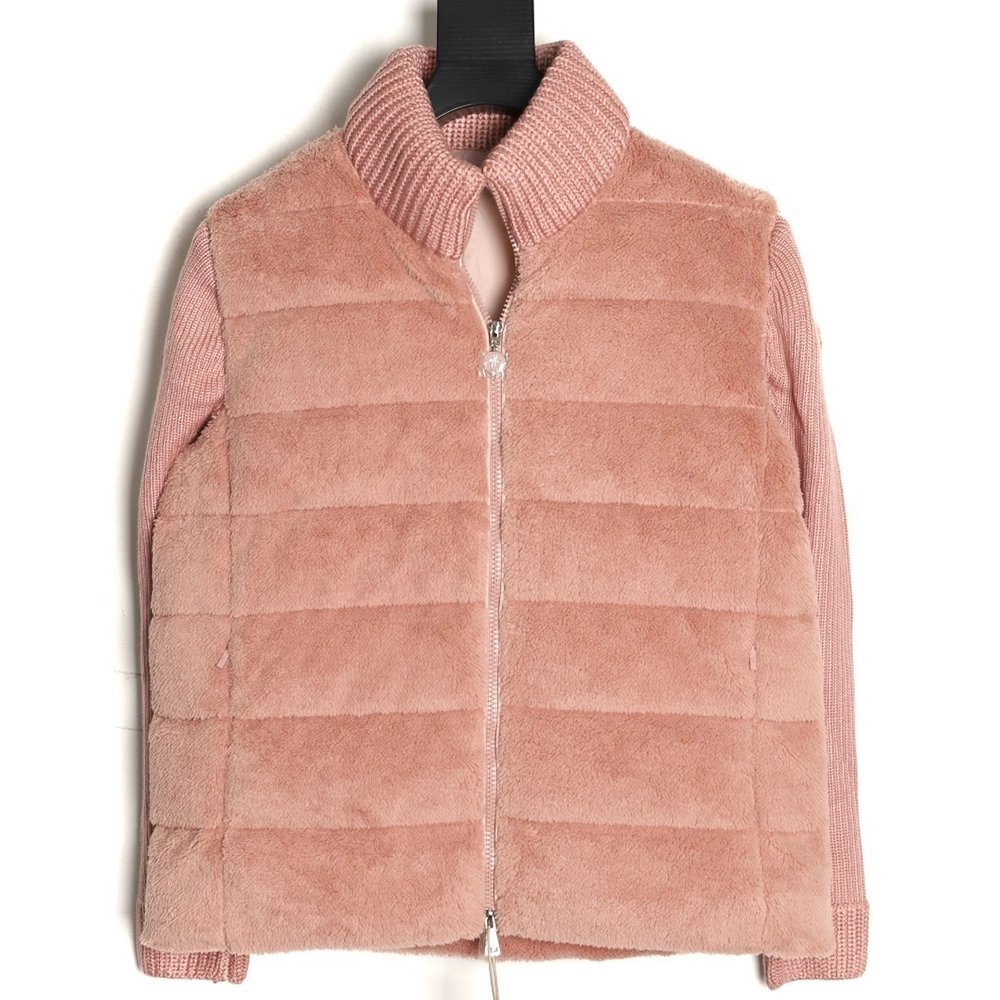 Moncler Womens lambswool patchwork down jacket,Moncler