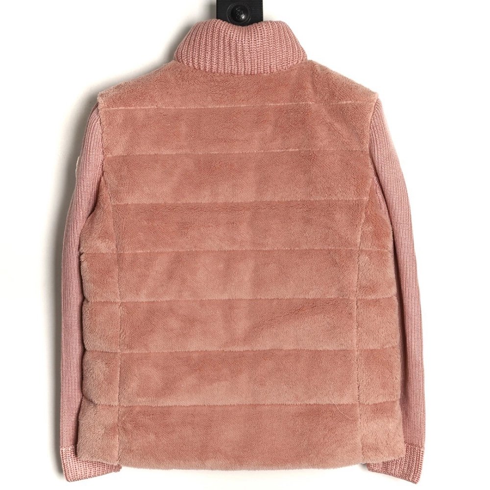 Moncler Womens lambswool patchwork down jacket,Moncler