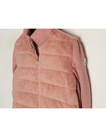 Moncler Womens lambswool patchwork down jacket,Moncler