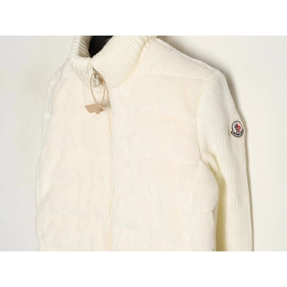 Moncler Womens lambswool patchwork down jacket TSK1,Moncler