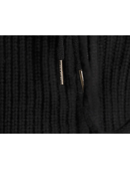 Celine Embroidered Logo Zippered Knit Hoodie,Celine