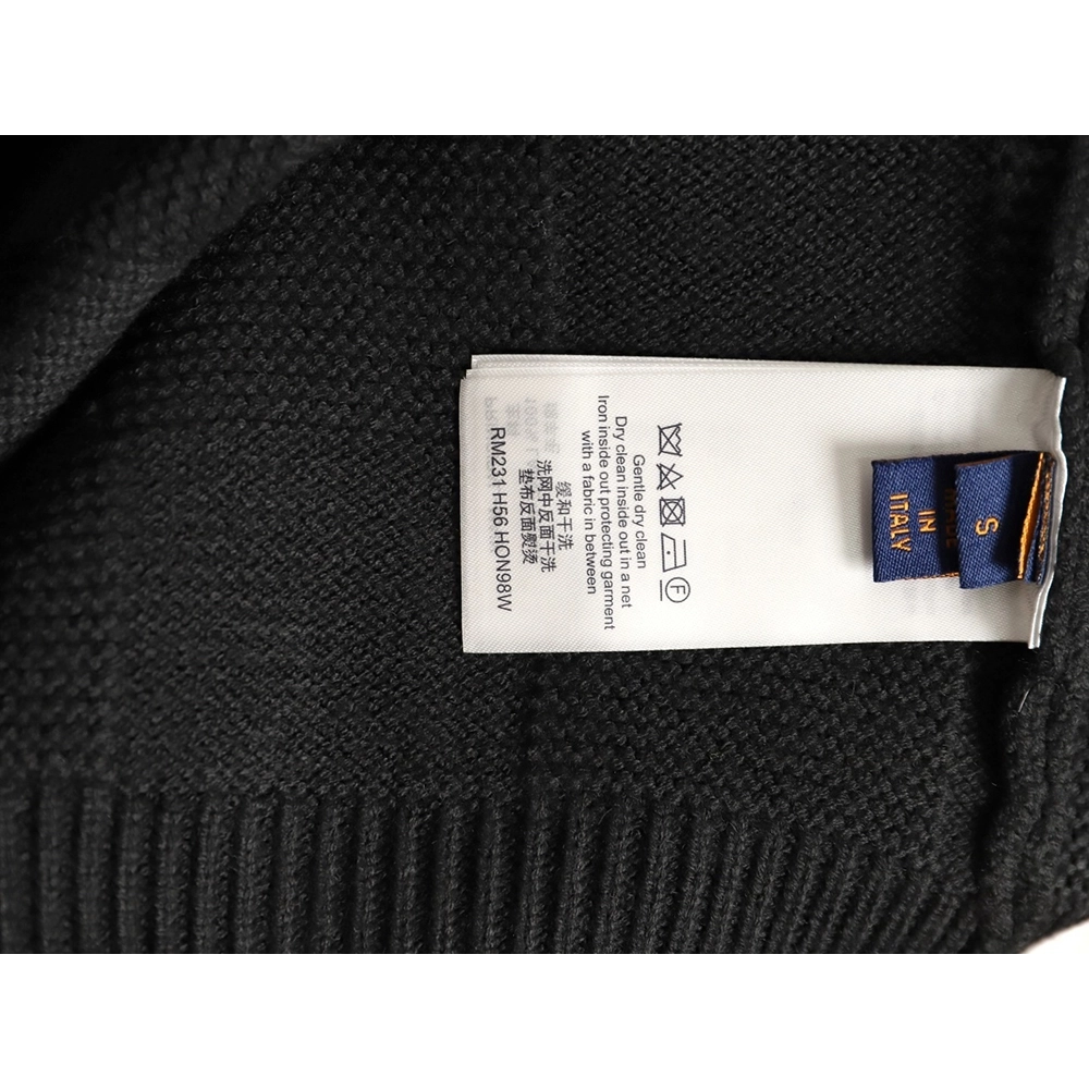 Louis Vuitton safety pin checkered crew neck sweater,Louis Vuitton