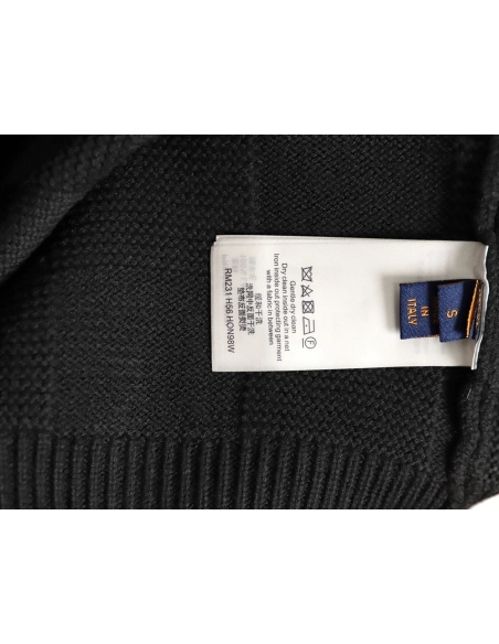 Louis Vuitton safety pin checkered crew neck sweater,Louis Vuitton