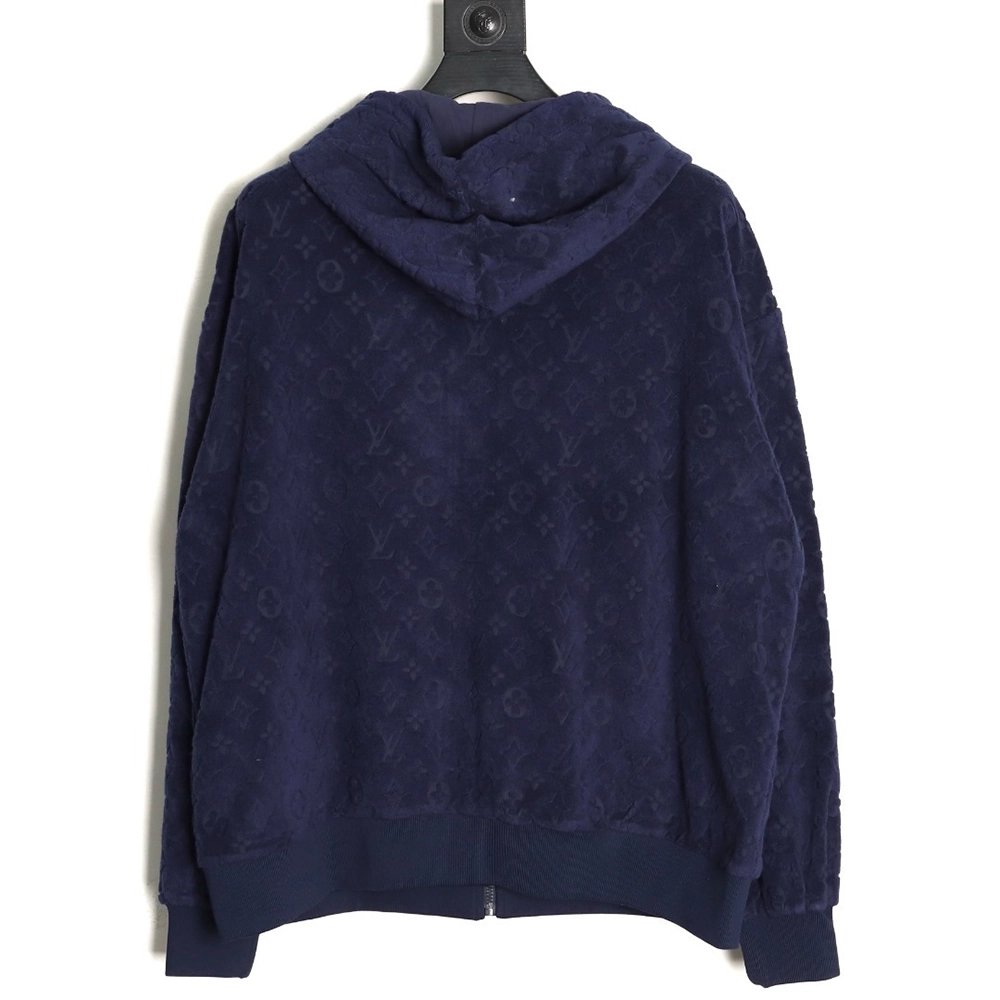 Louis Vuitton monogram print terry cloth zip-up jacket,Louis Vuitton