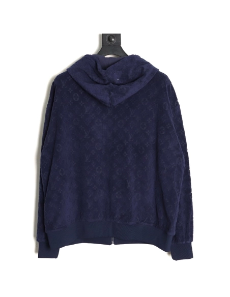 Louis Vuitton monogram print terry cloth zip-up jacket,Louis Vuitton
