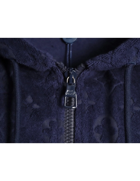 Louis Vuitton monogram print terry cloth zip-up jacket,Louis Vuitton