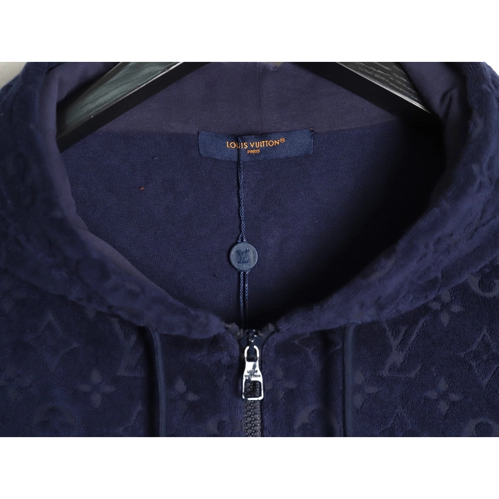 Louis Vuitton monogram print terry cloth zip-up jacket,Louis Vuitton