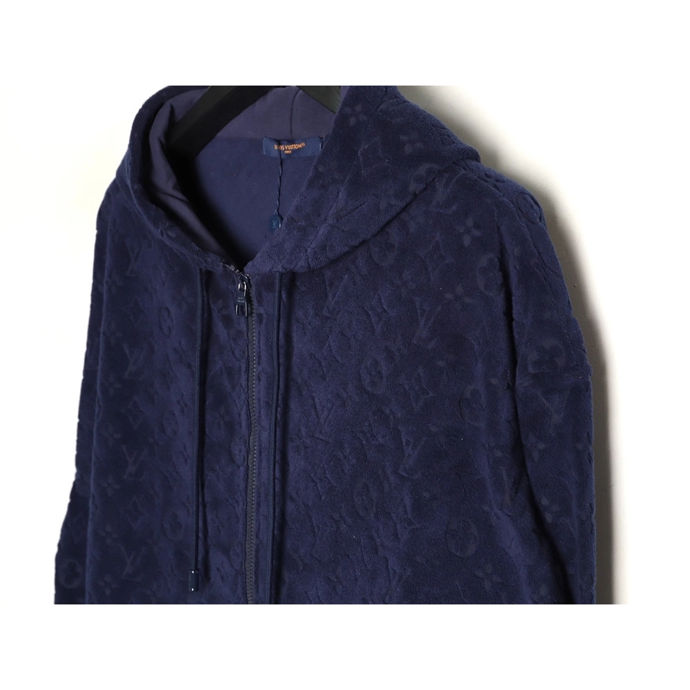 Louis Vuitton monogram print terry cloth zip-up jacket,Louis Vuitton