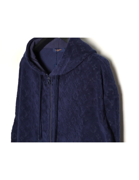 Louis Vuitton monogram print terry cloth zip-up jacket,Louis Vuitton