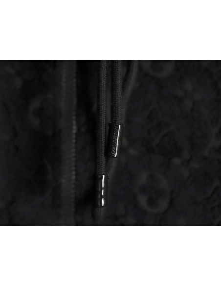 Louis Vuitton monogram print terry cloth zip-up jacket TSK1,Louis Vuitton