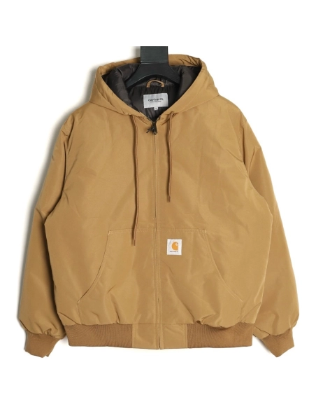 Carhartt WIP Logo Hooded Zip-Up Jacket,carhartt