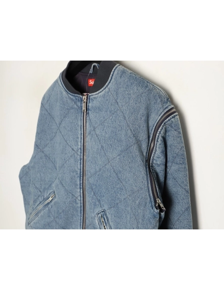 Supreme Detachable Zippered Sleeve Flight Jacket Vest Two-in-One Coat TSK1,Supreme
