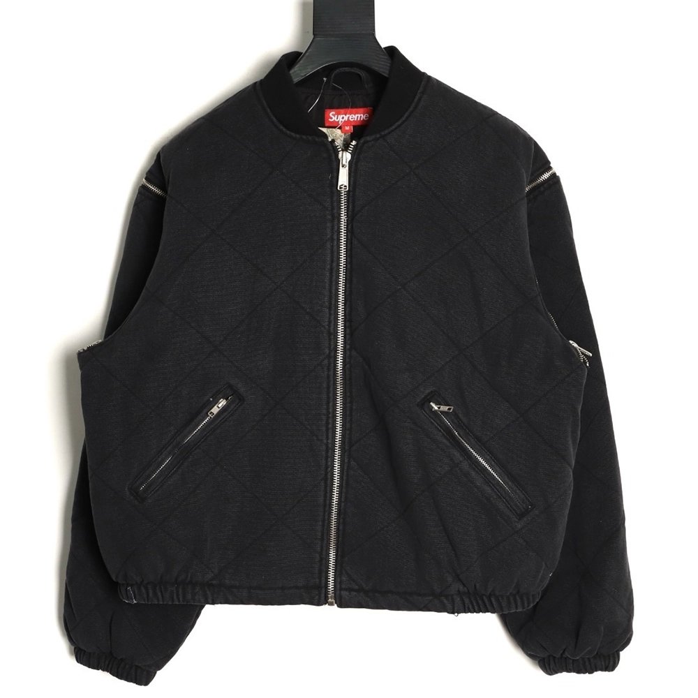 Supreme Detachable Zippered Sleeve Flight Jacket Vest Two-in-One Coat TSK2,Supreme