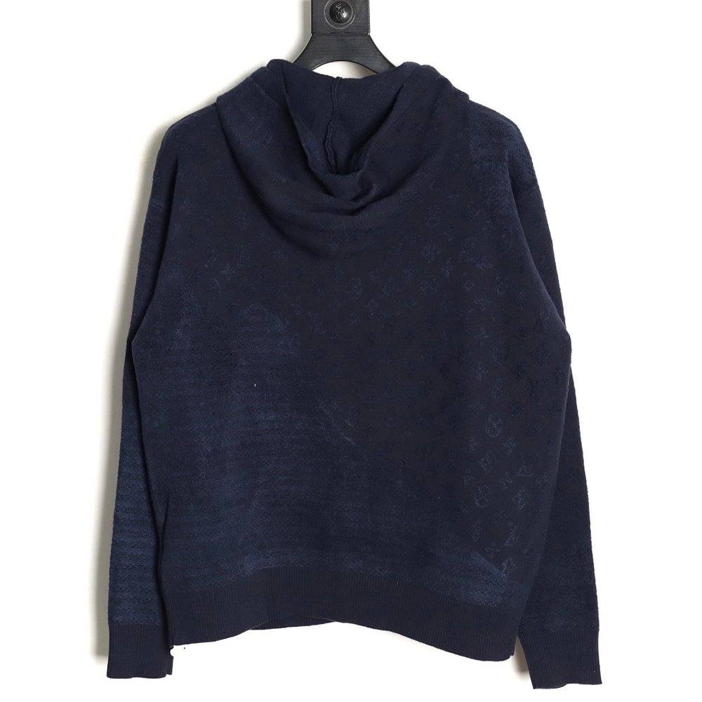 Louis Vuitton jacquard patchwork knit hoodie,Louis Vuitton