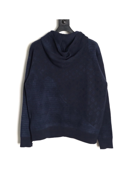 Louis Vuitton jacquard patchwork knit hoodie,Louis Vuitton