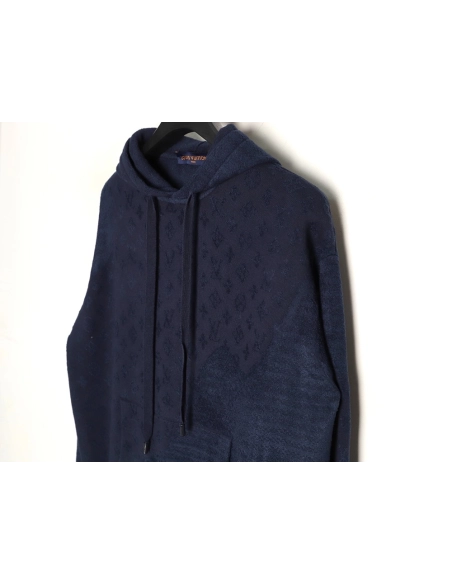 Louis Vuitton jacquard patchwork knit hoodie,Louis Vuitton