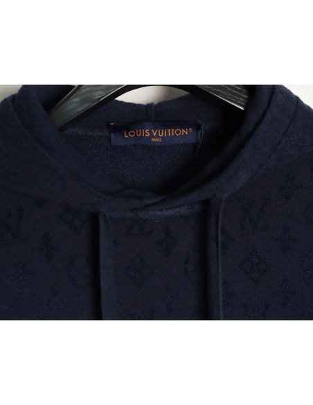 Louis Vuitton jacquard patchwork knit hoodie,Louis Vuitton
